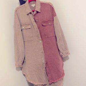 POL Double Color Shacket